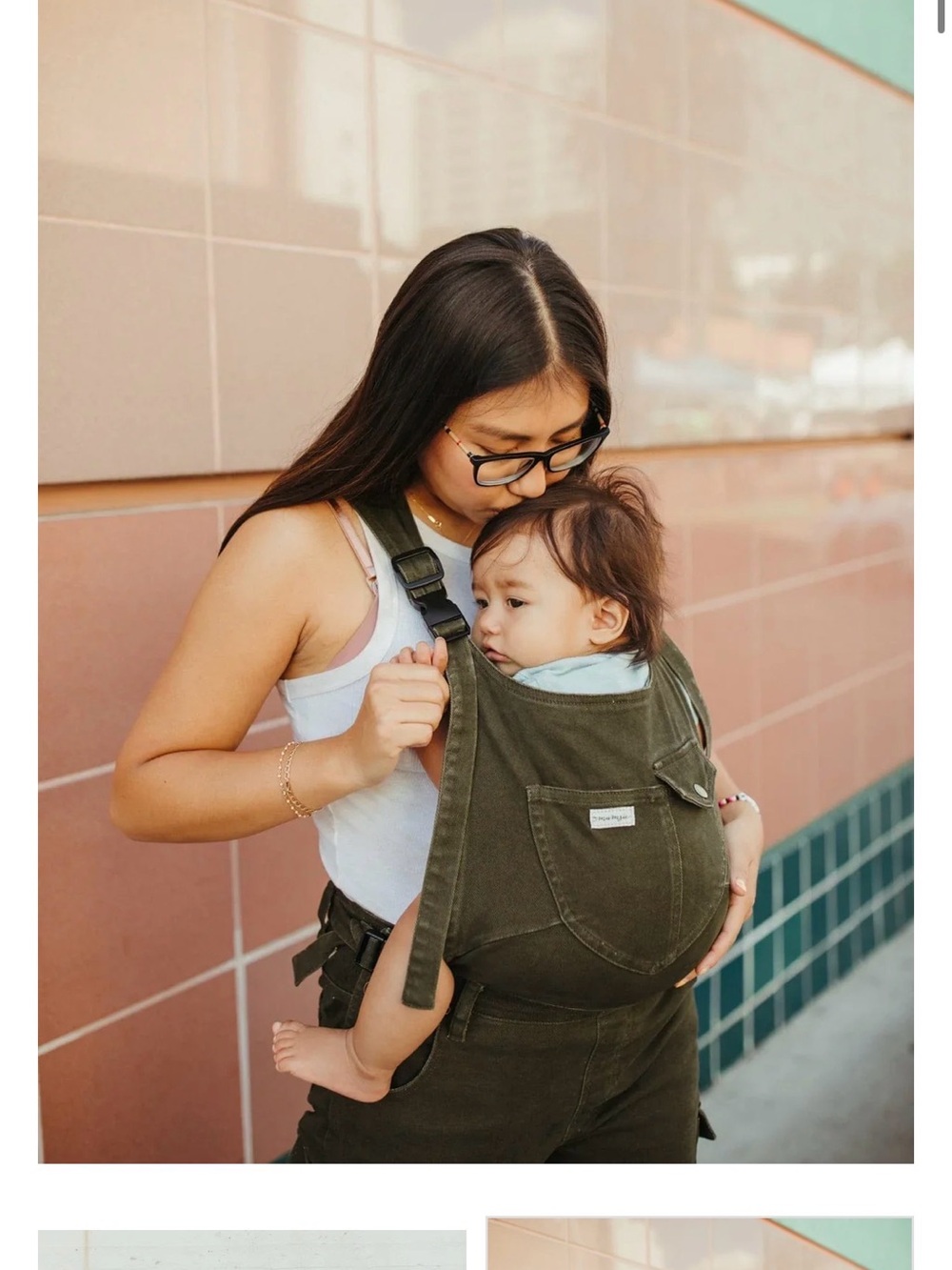 Mumsie Olive green Cargo Overalls Jumpsuit - Women's - Picture 7 of 9
